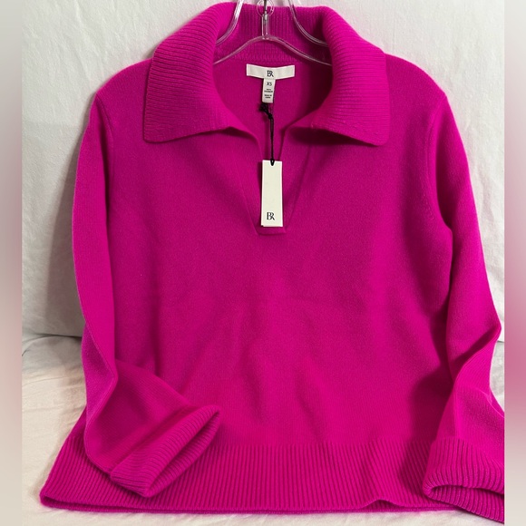 NWT 100% Cashmere Rugby Polo Sweater Sz XS - Picture 3 of 9